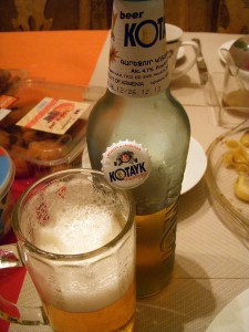 Finish off with an Armenian beer brewed where I stay in Naccache, Lebanon